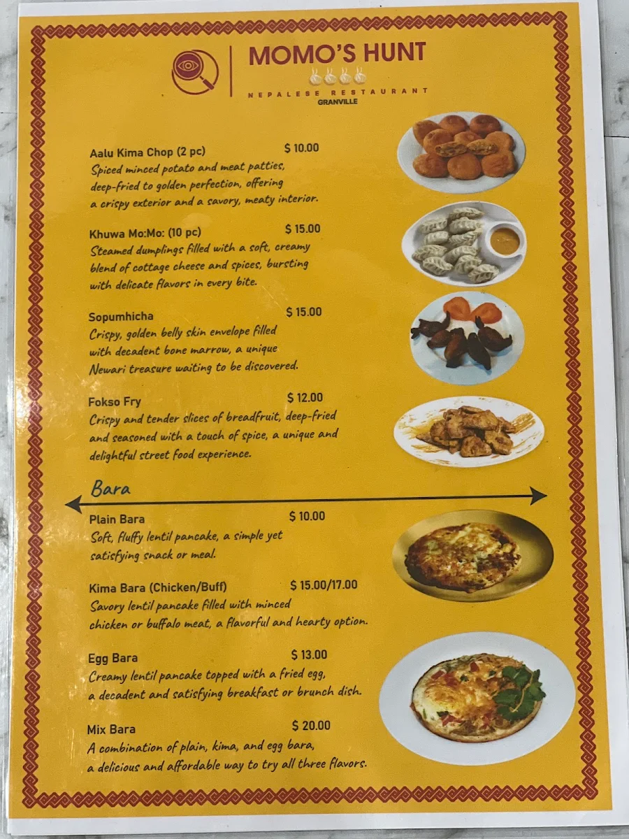 Menu, Momo's Hunt