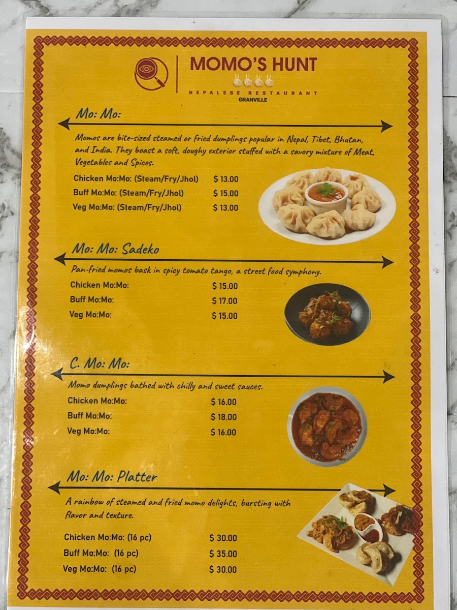 Menu, Momo's Hunt