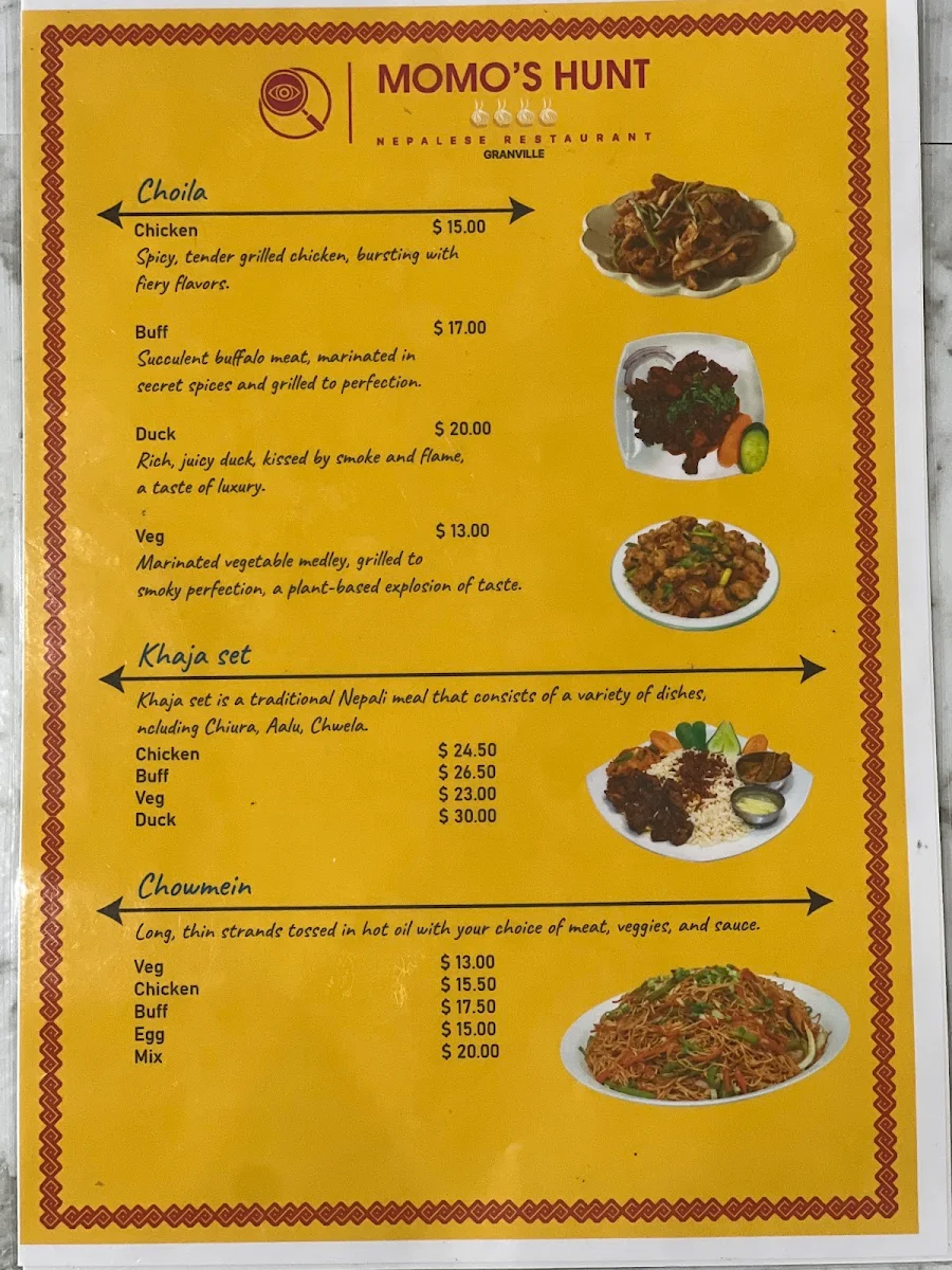 Menu, Momo's Hunt