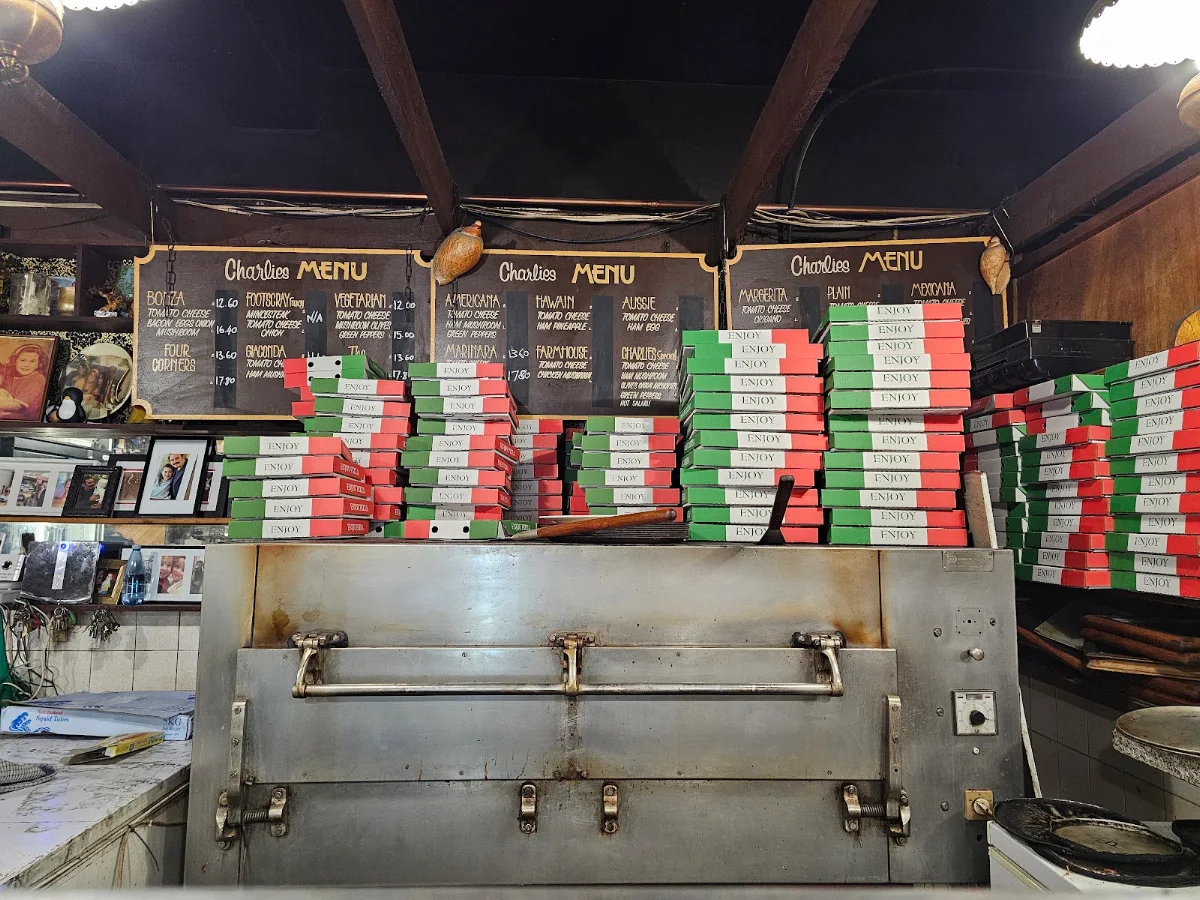 Menu, Charlies Pizza Restaurant
