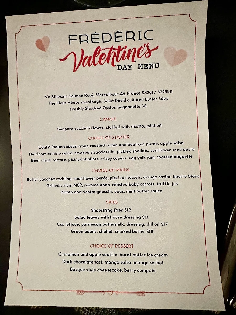 Menu, Frederic