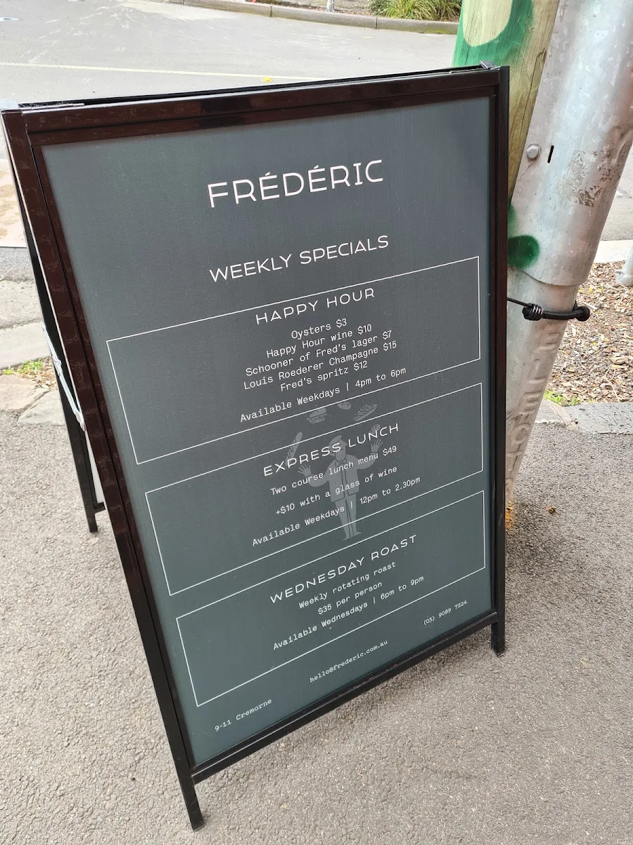 Menu, Frederic