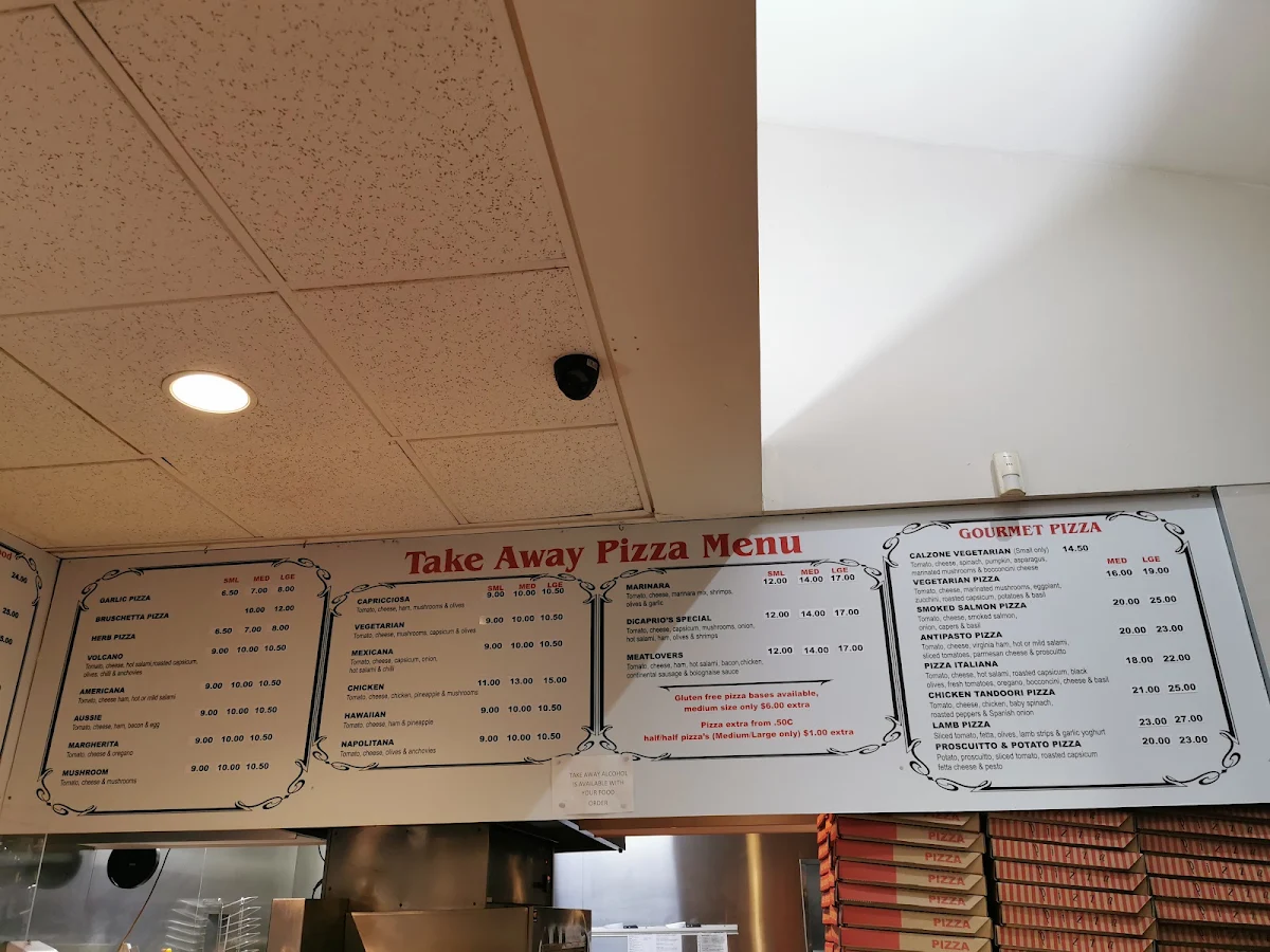 Menu, DiCaprio Family Restaurant