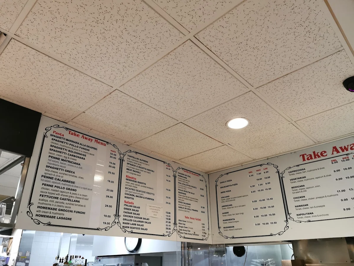 Menu, DiCaprio Family Restaurant