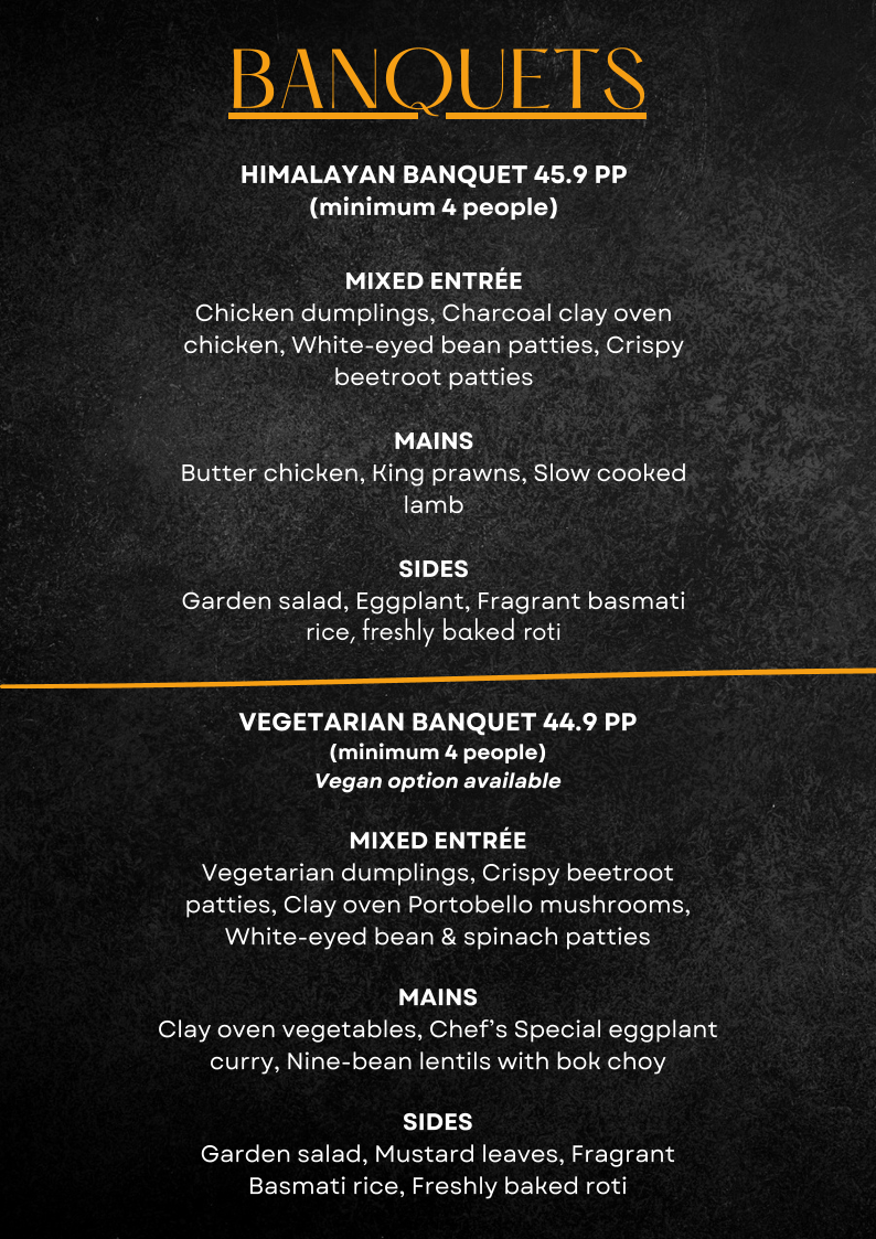 Menu, Taste of Nepal