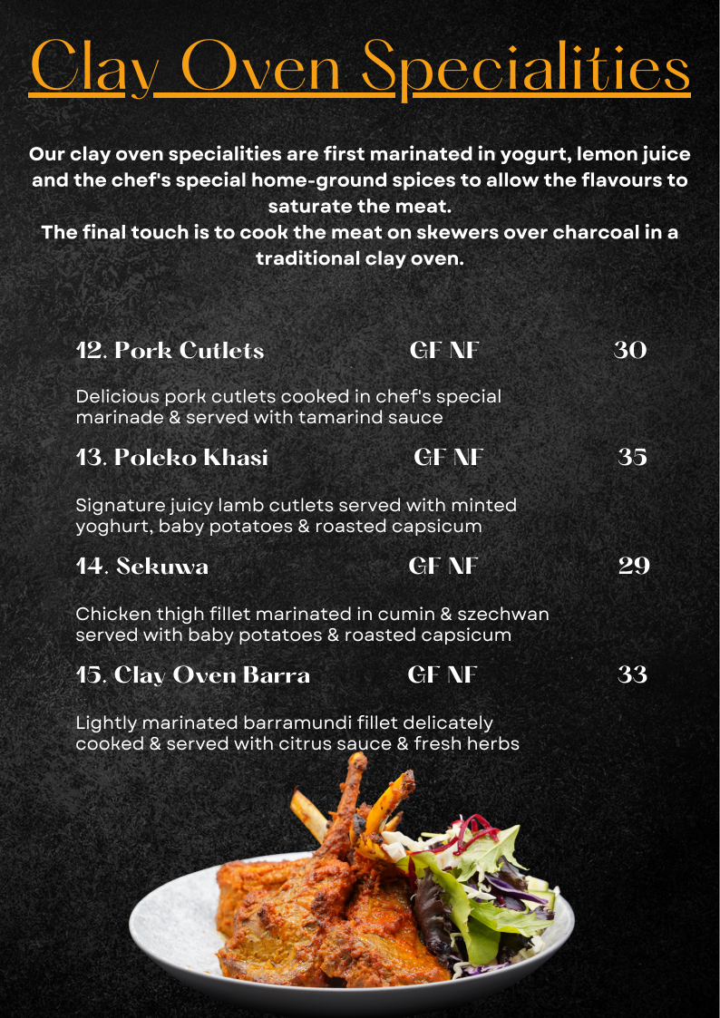 Menu, Taste of Nepal