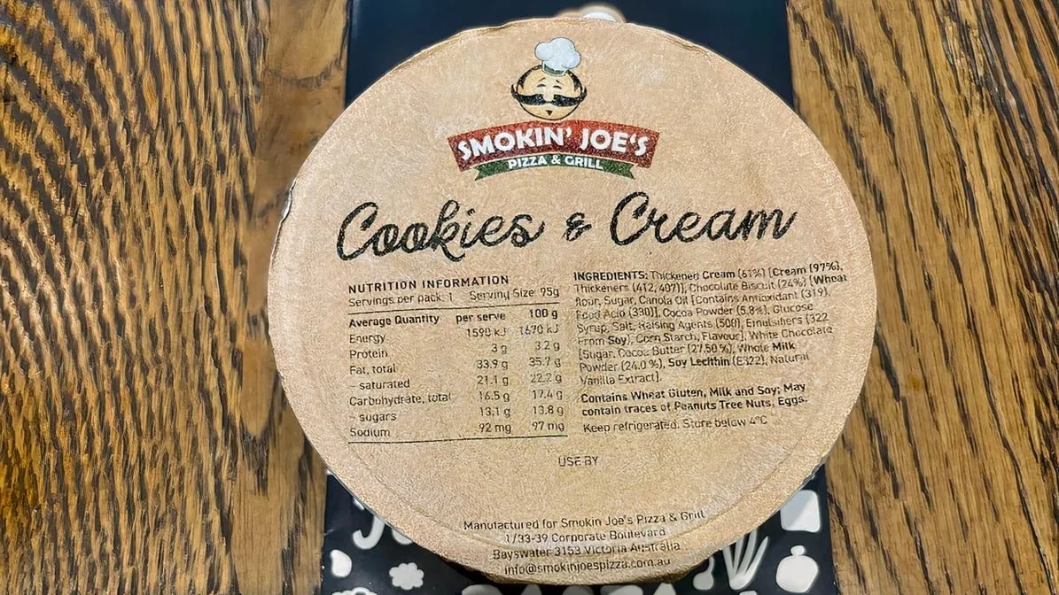 Menu, Smokin' Joe's Pizza & Grill - Werribee