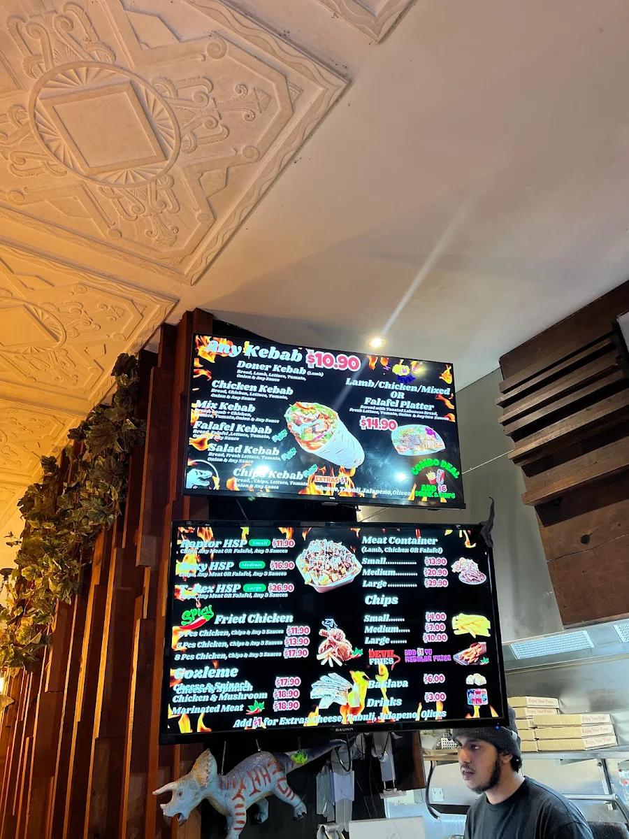Menu, Rexy Kebab (Brunswick)