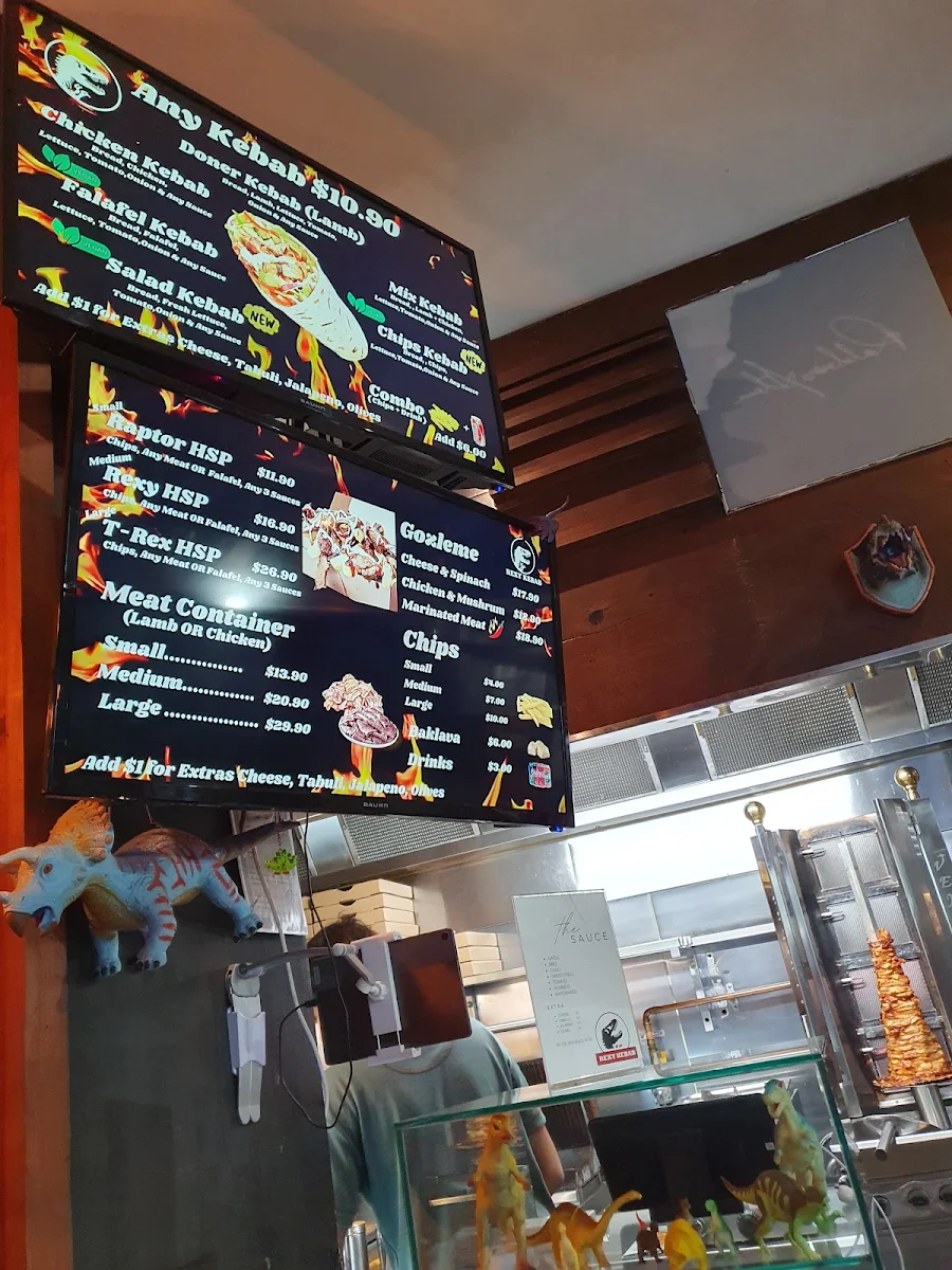 Menu, Rexy Kebab (Brunswick)