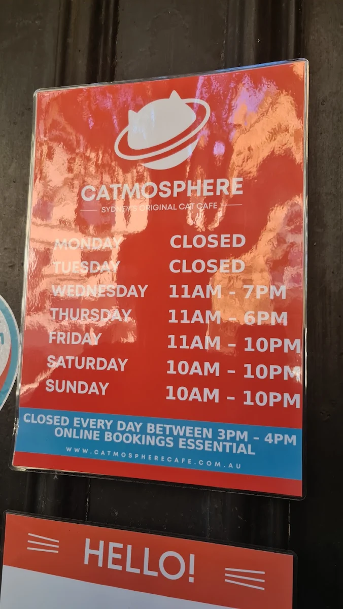 Menu, Catmosphere Cat Cafe