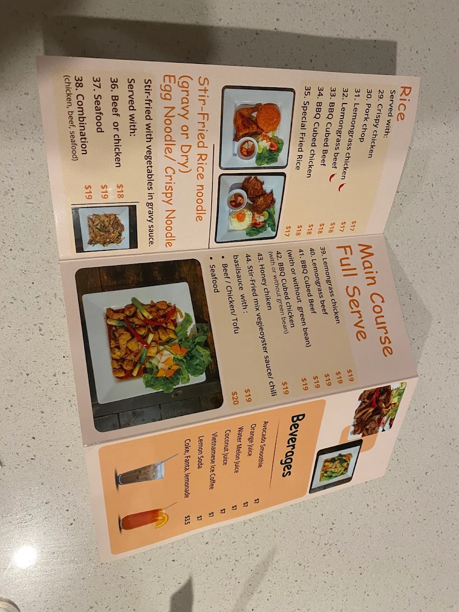 Menu, Pho & Spice
