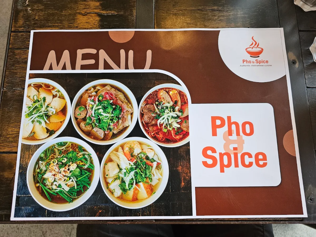 Menu, Pho & Spice