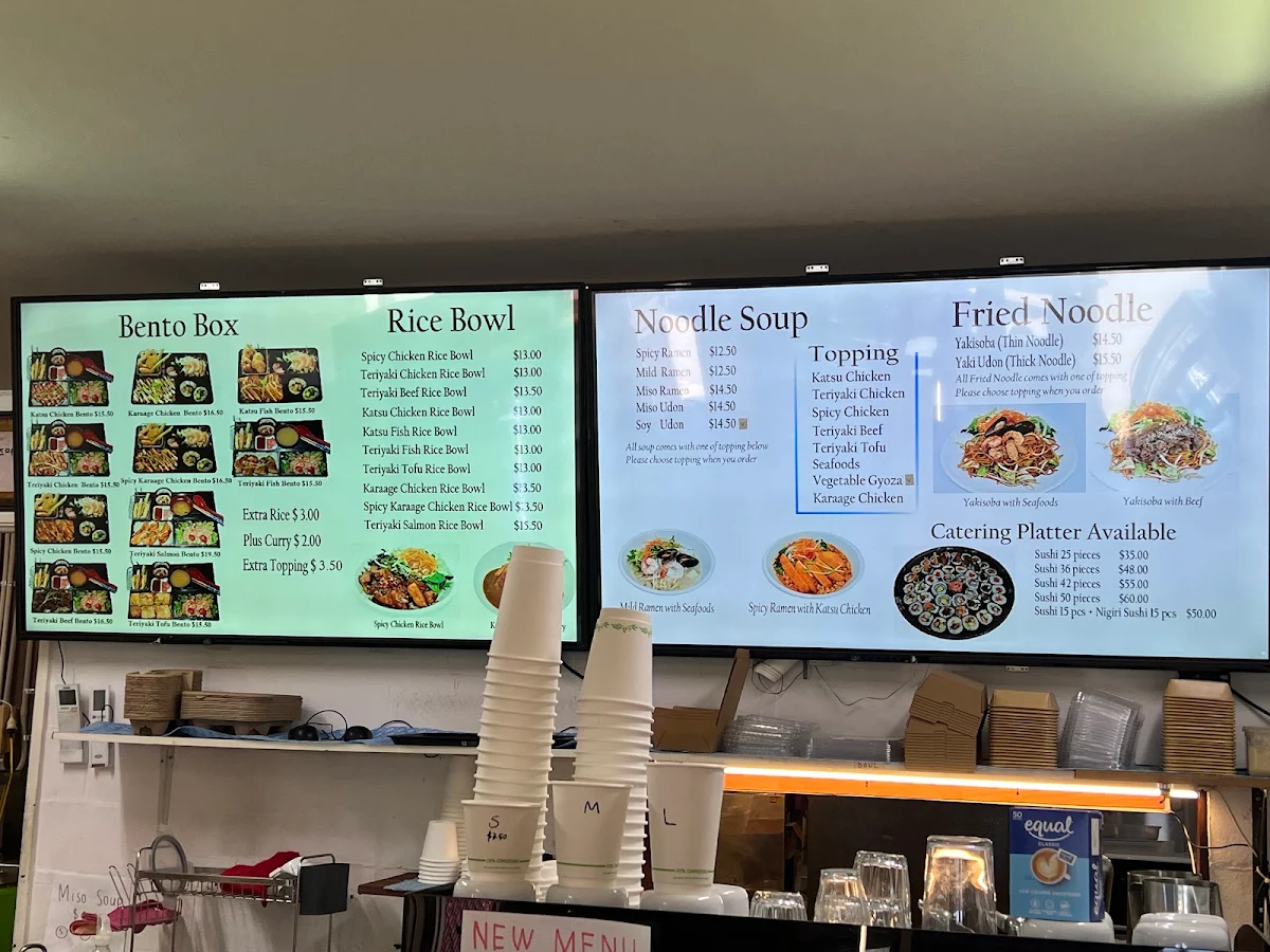 Menu, Haru Sushi n Bento