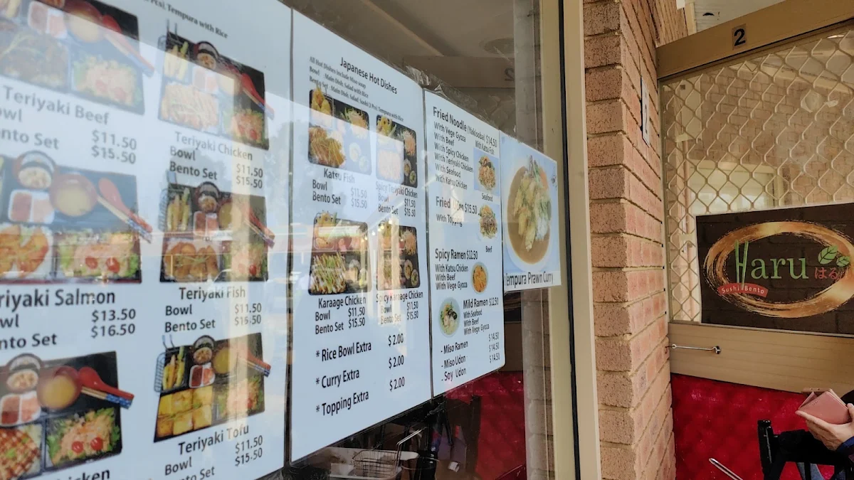 Menu, Haru Sushi n Bento