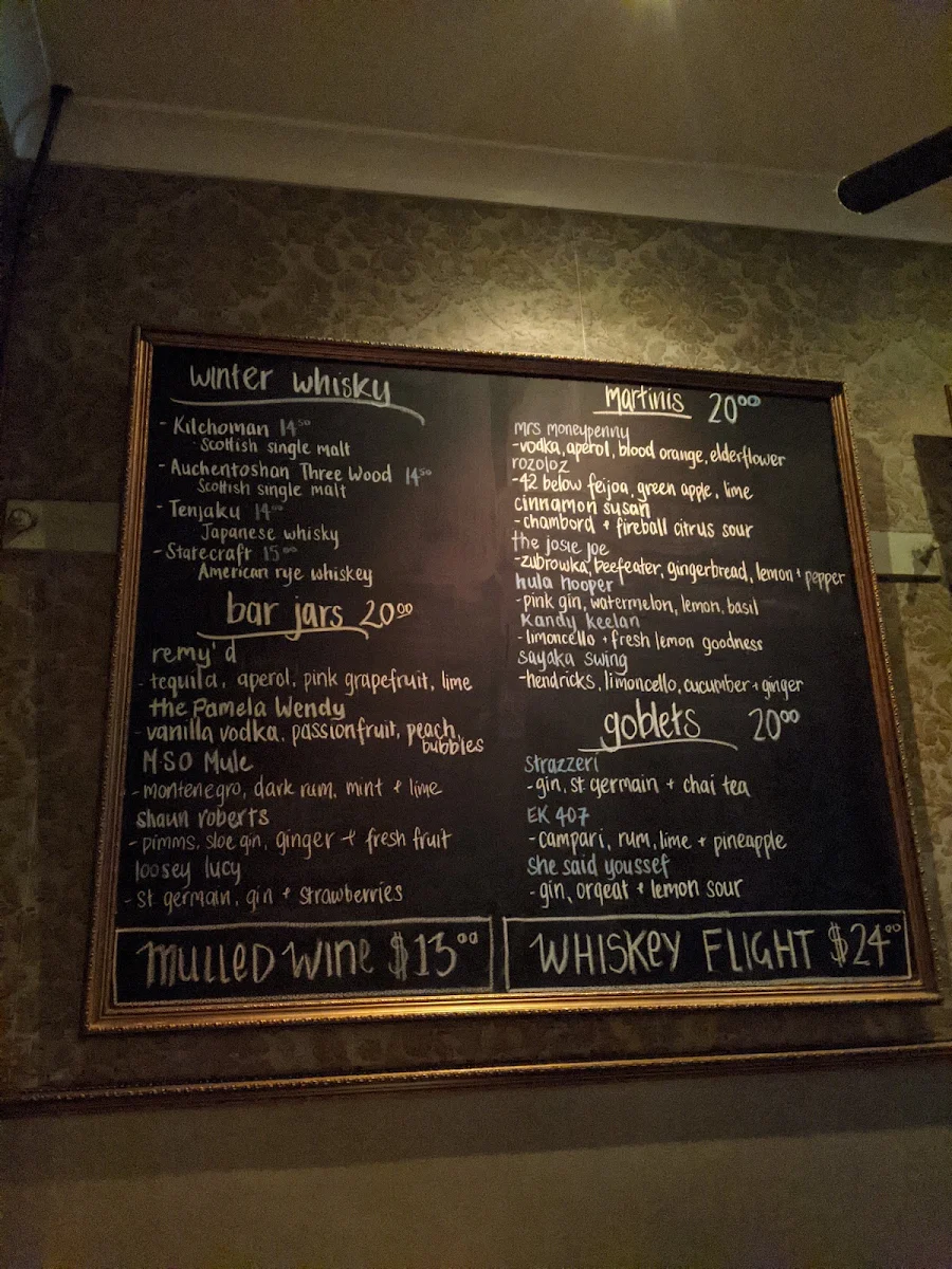 Menu, Cabinet Bar & Balcony