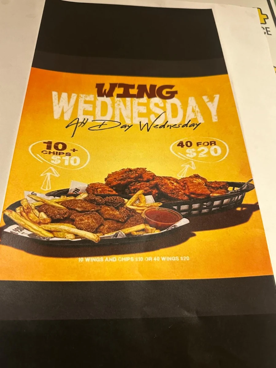 Menu, Chick N bun Burgers and catering