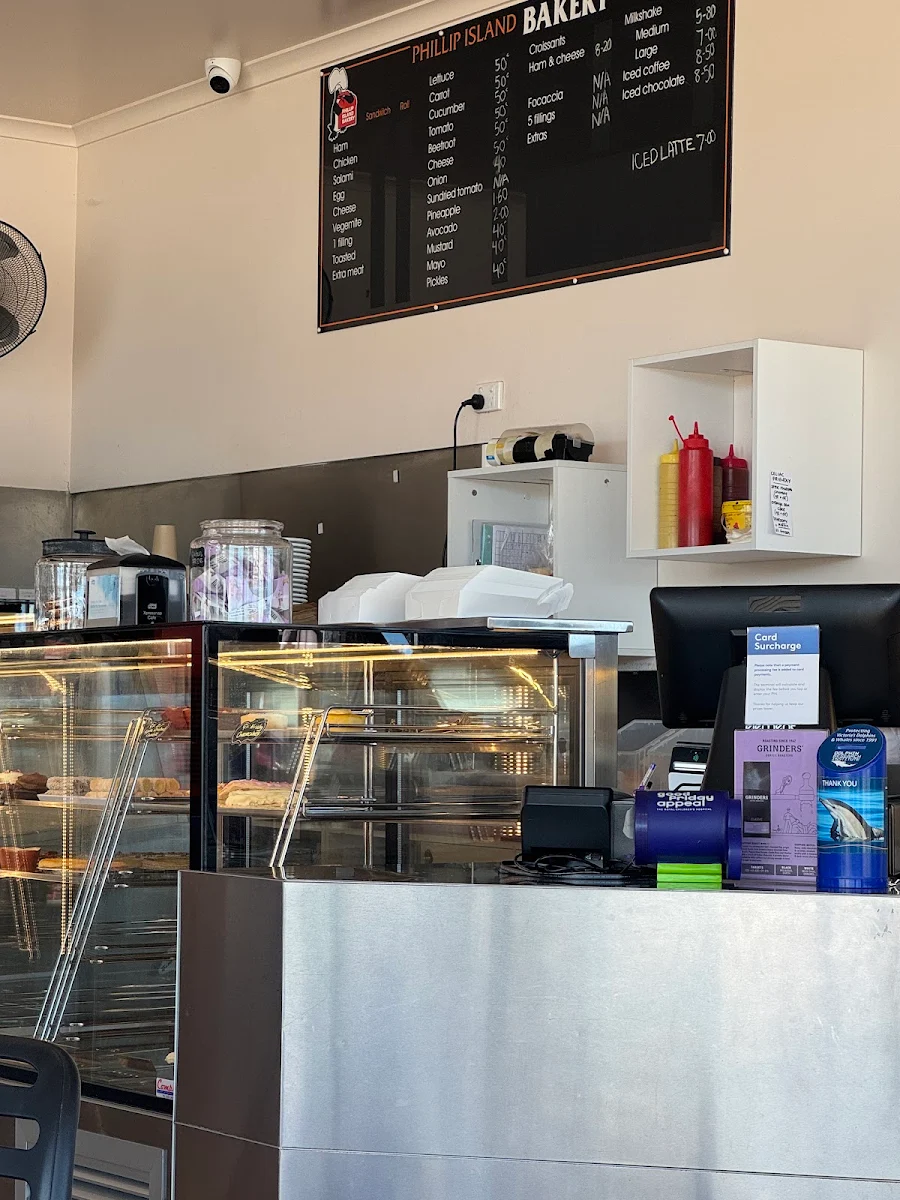 Menu, Phillip Island Bakery