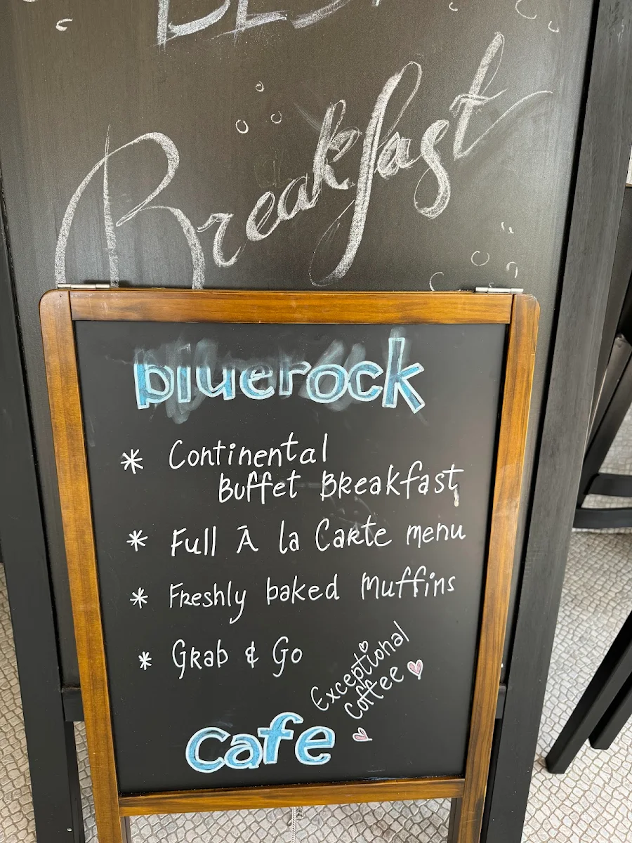 Menu, Bluerock Kitchen & Bar