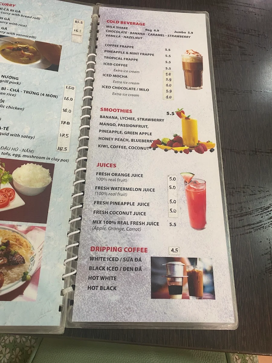 Menu, Bluefire Grill Restaurant