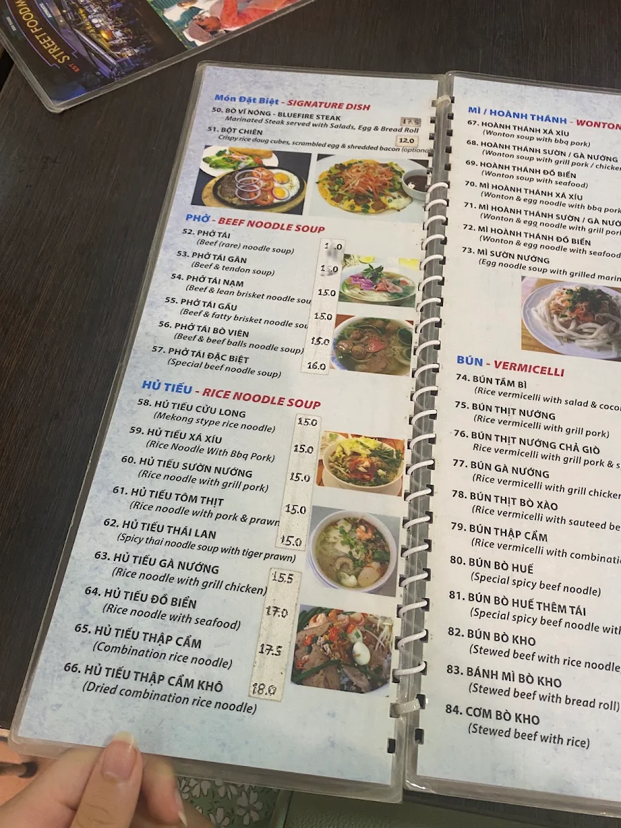 Menu, Bluefire Grill Restaurant