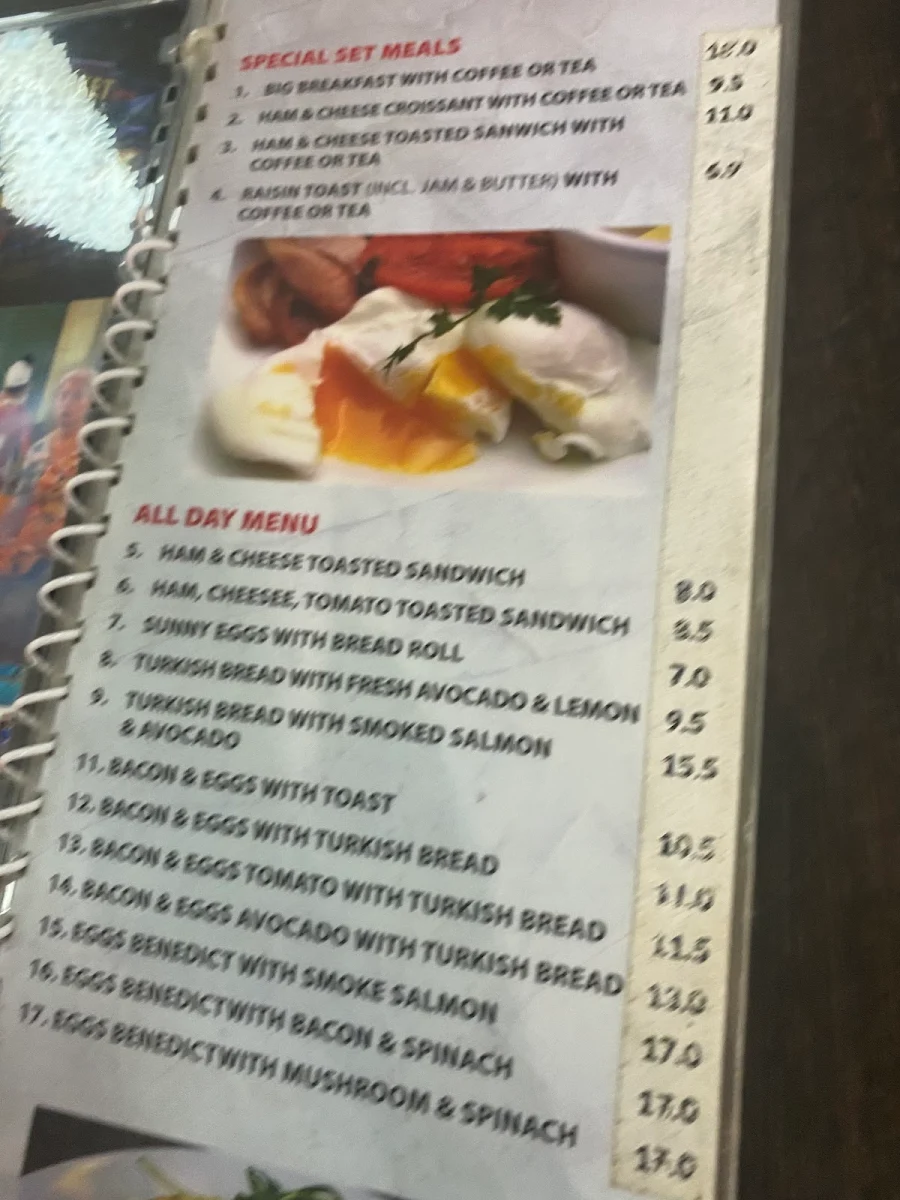 Menu, Bluefire Grill Restaurant