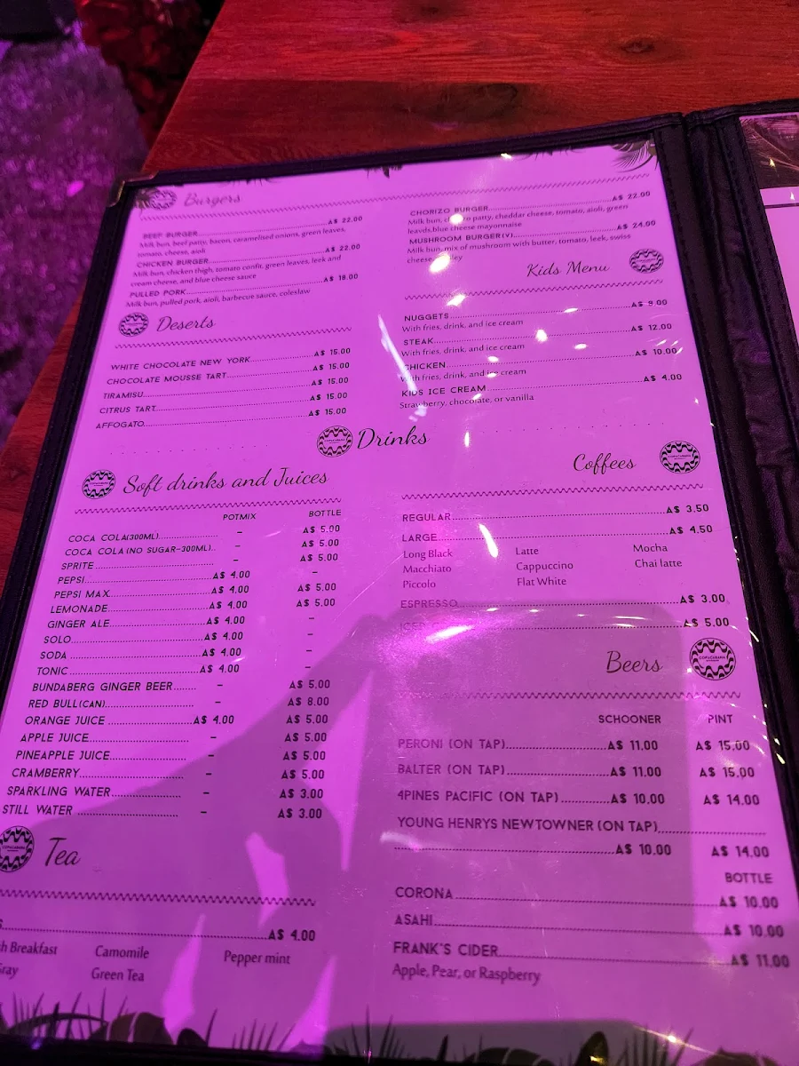 Menu, Copacabana