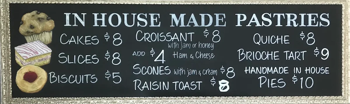 Menu, Odett's Cafe Cairns