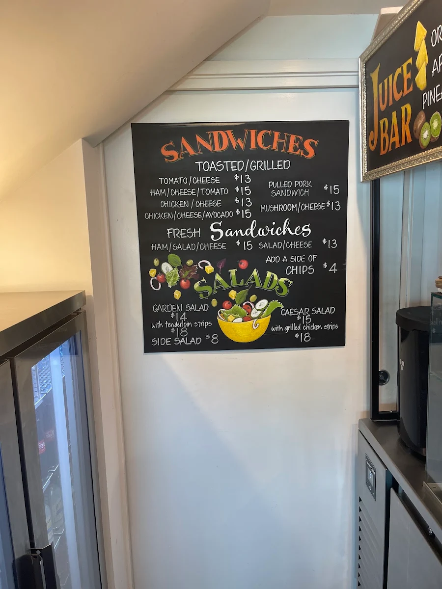 Menu, Odett's Cafe Cairns