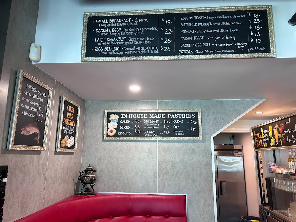 Menu, Odett's Cafe Cairns