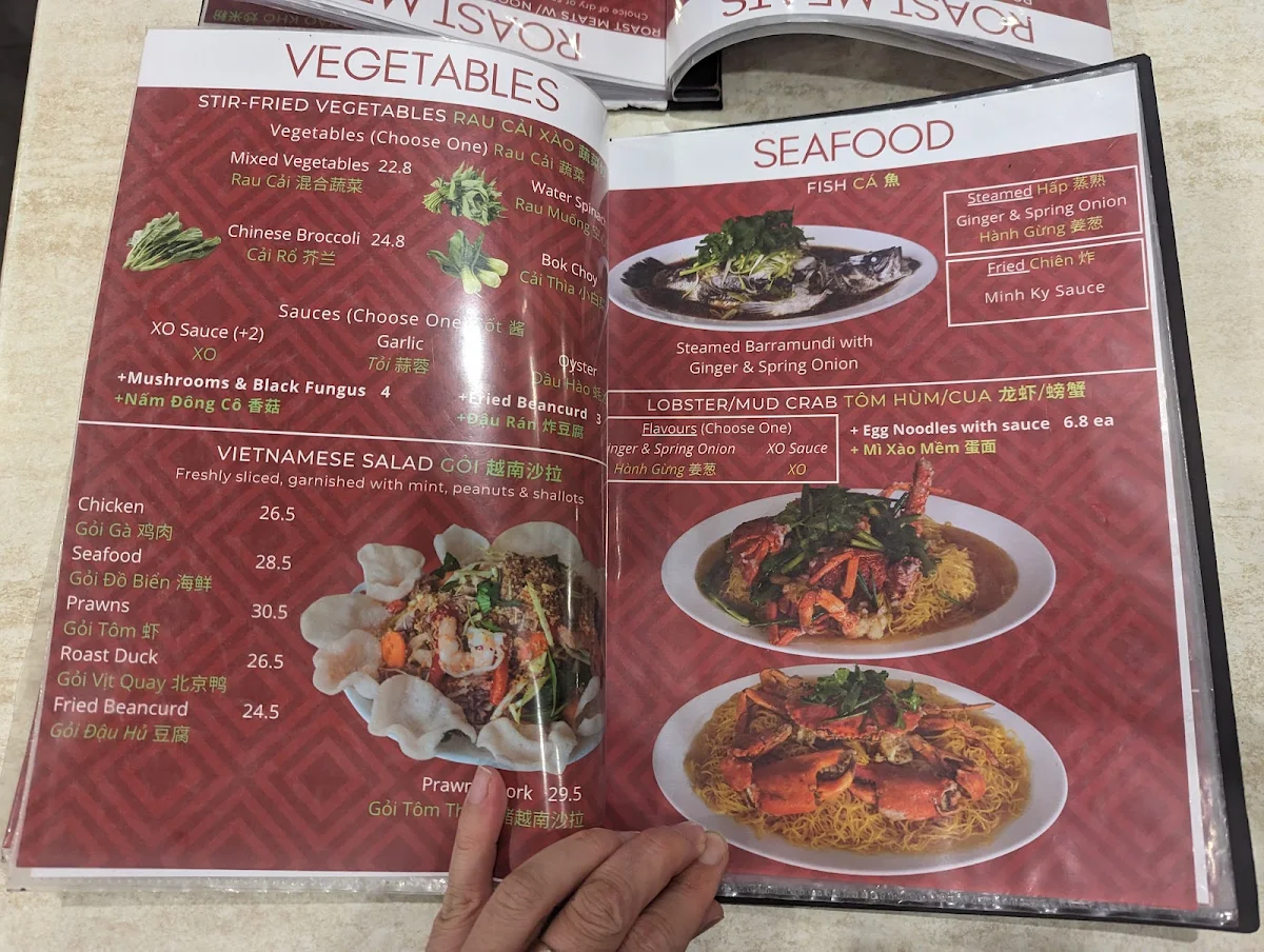 Menu, Minh Ky South Chinese & Vietnamese Restaurant