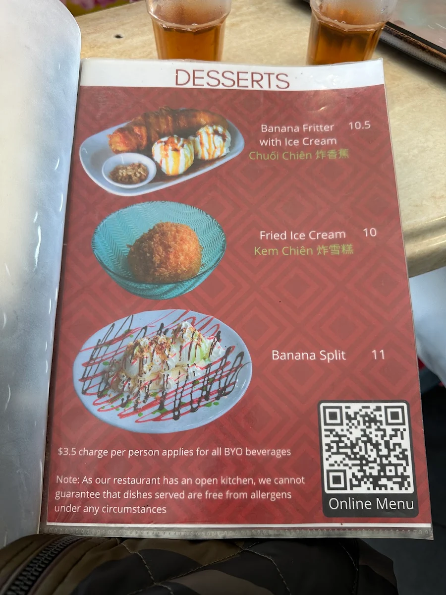 Menu, Minh Ky South Chinese & Vietnamese Restaurant