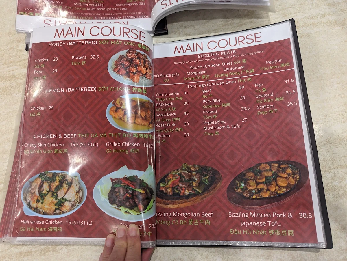 Menu, Minh Ky South Chinese & Vietnamese Restaurant