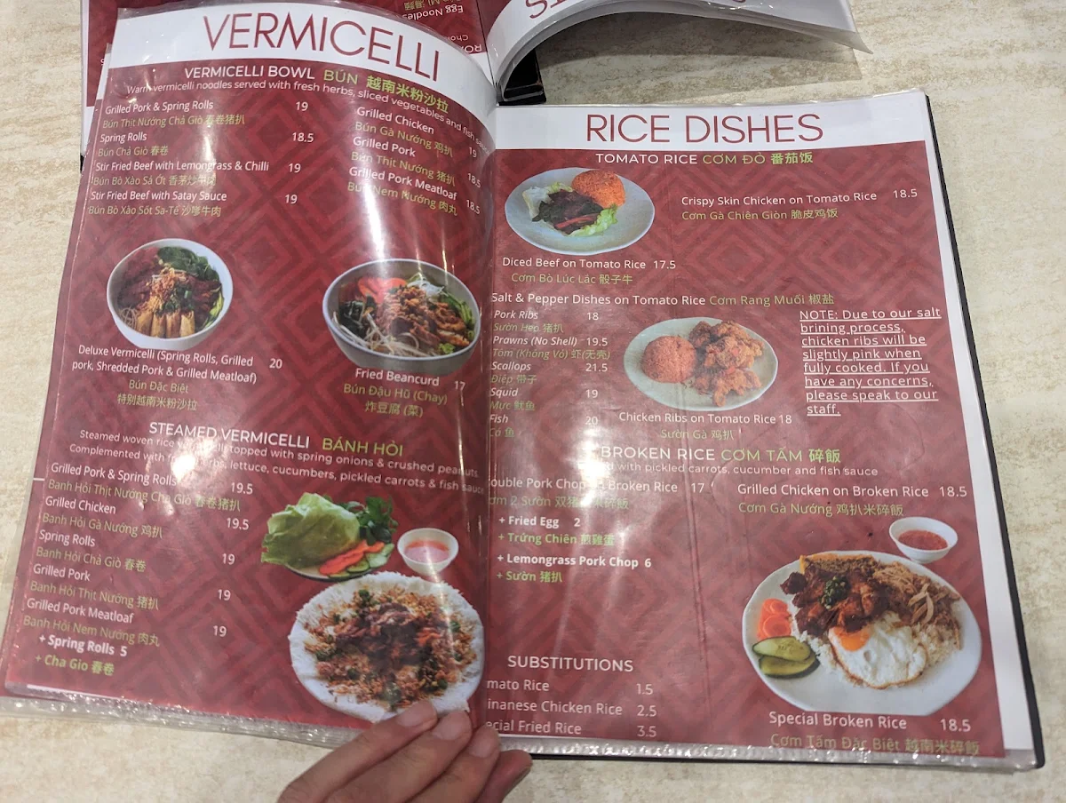Menu, Minh Ky South Chinese & Vietnamese Restaurant