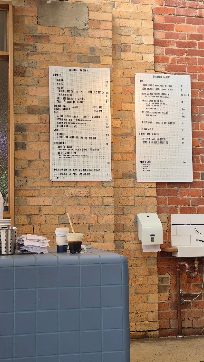Menu, Suburbia Bakery by Seven Seeds