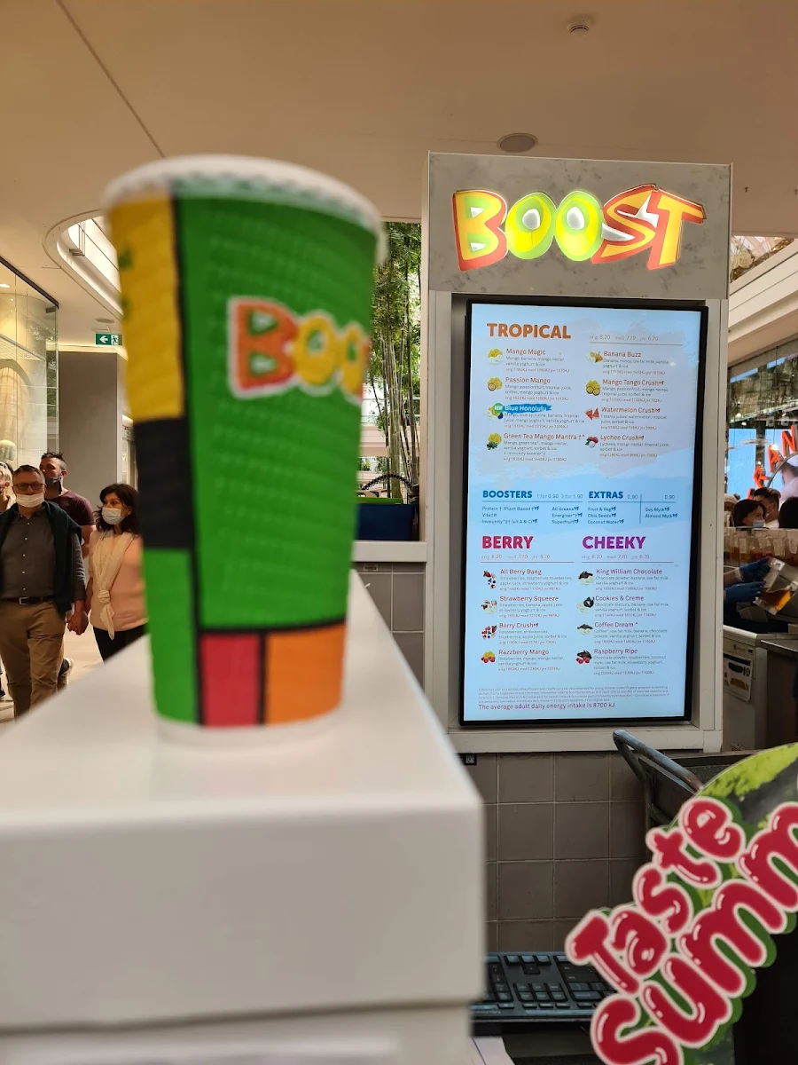 Menu, Boost Juice