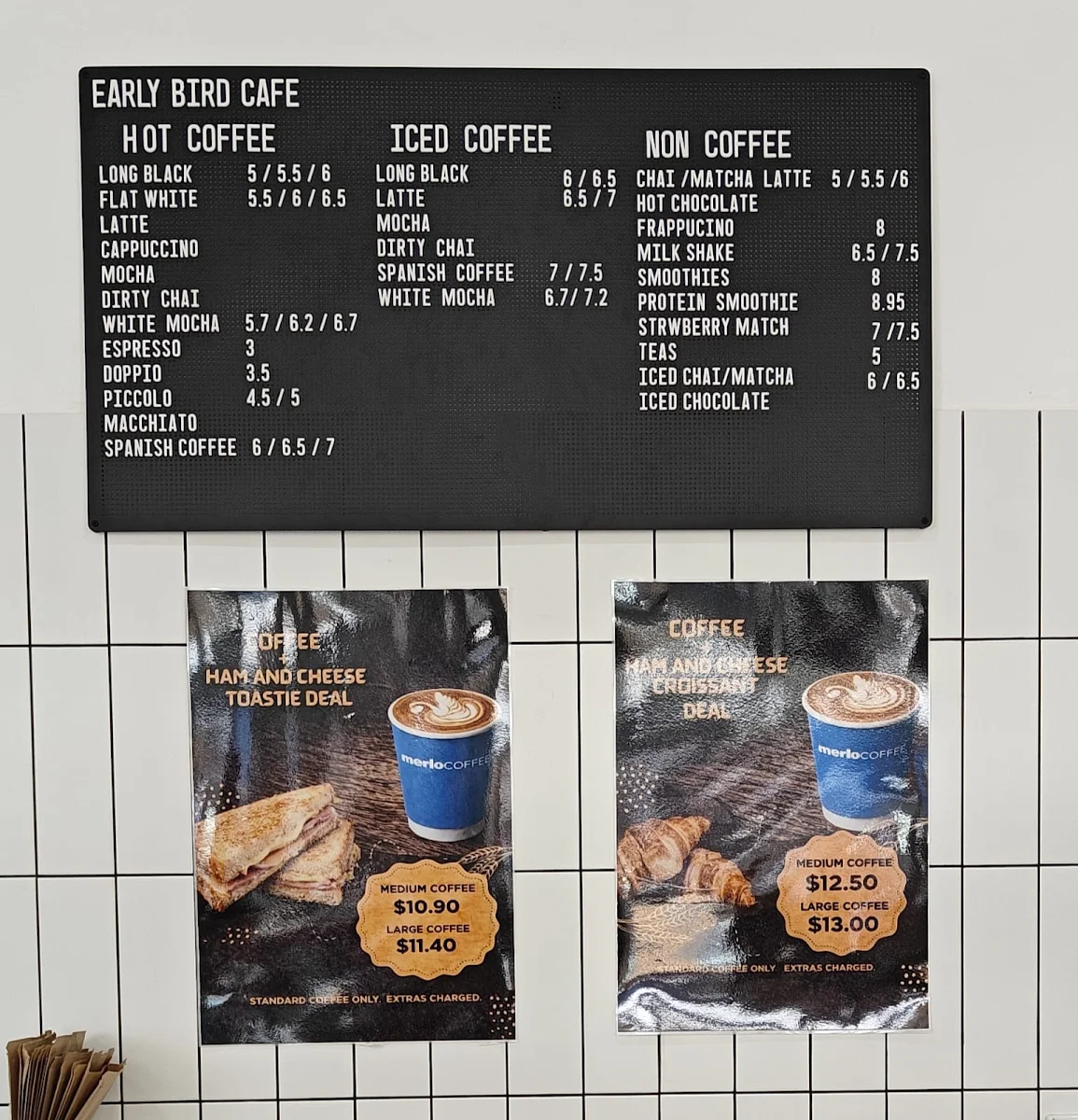 Menu, Early Bird Cafe Browns Plains