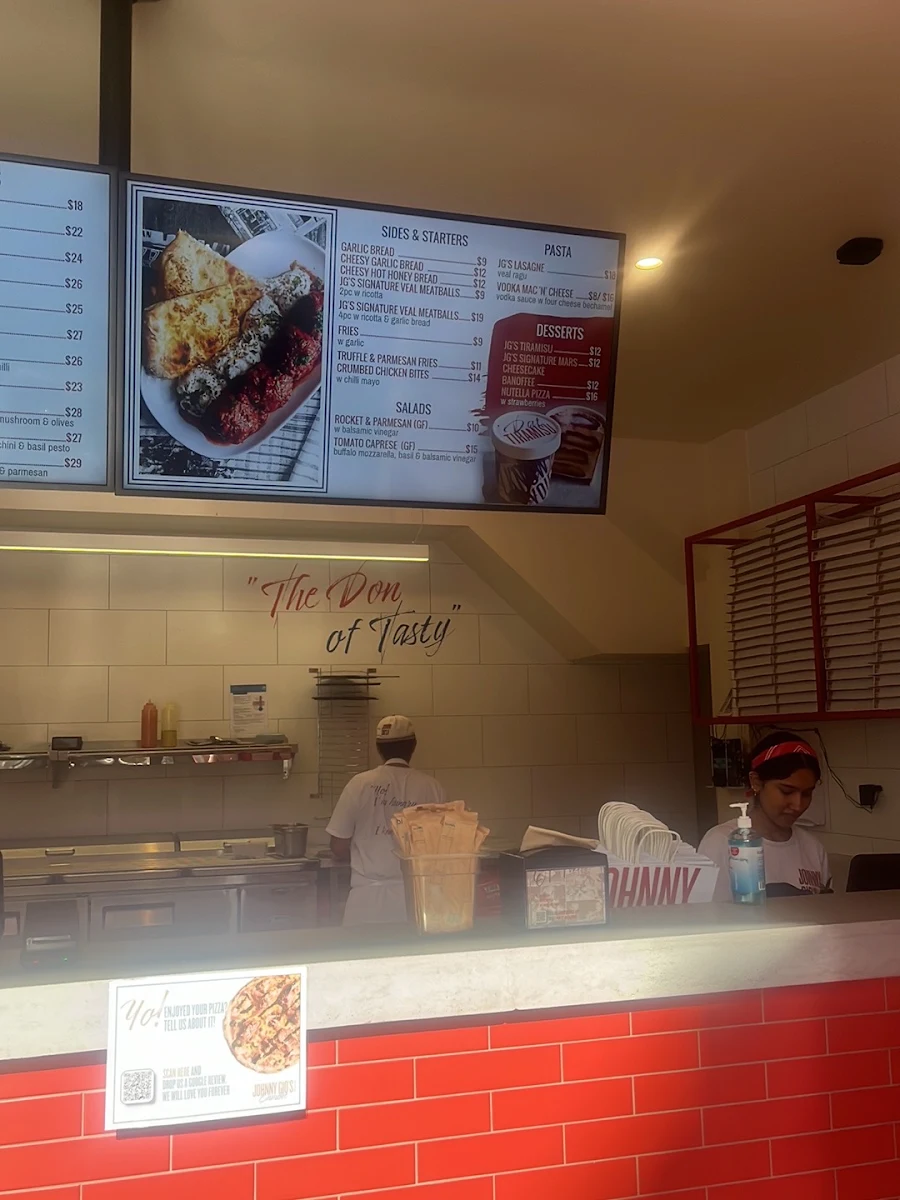 Menu, Johnny Gio's Pizza Enmore