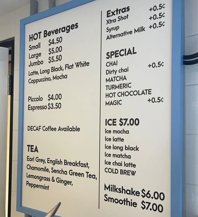 Menu, Hustle on George