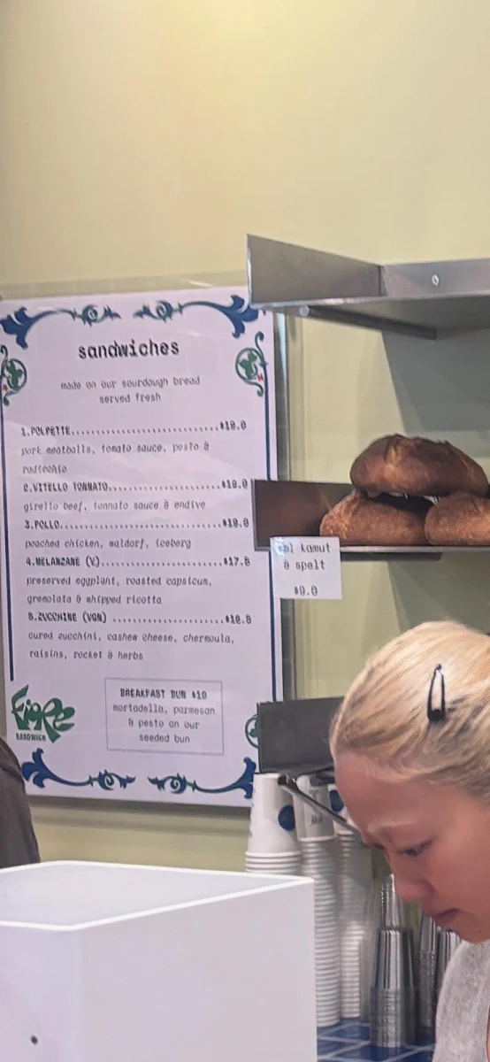 Menu, Fiore Sandwich