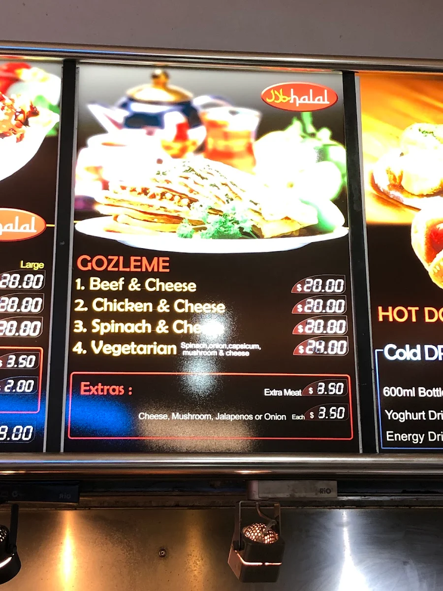 Menu, Hey Hey Kebab