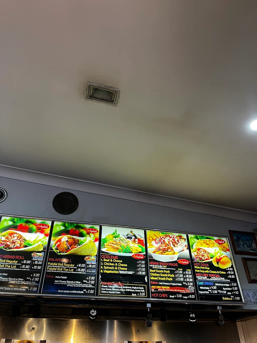 Menu, Hey Hey Kebab