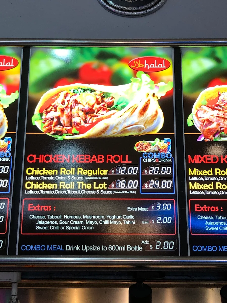 Menu, Hey Hey Kebab