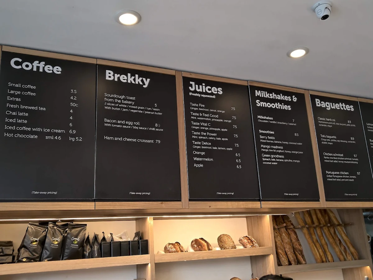 Menu, Taste Baguette