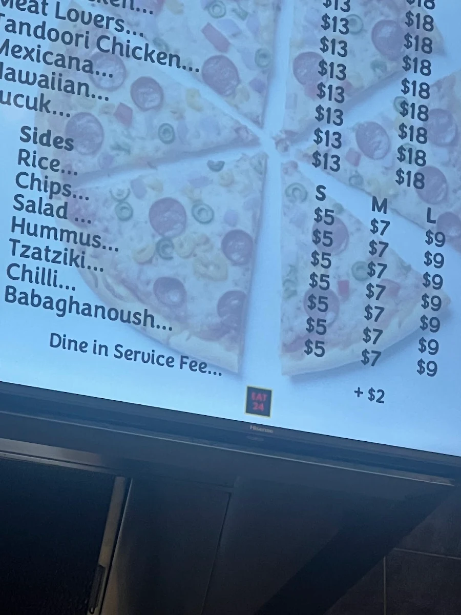 Menu, Eat 24 Kebab&Gozleme