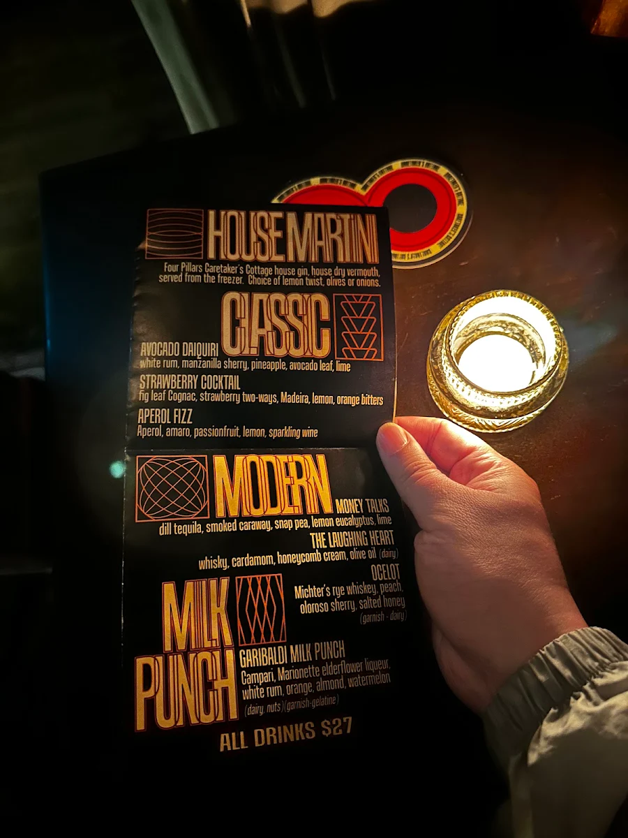 Menu, Caretaker's Cottage