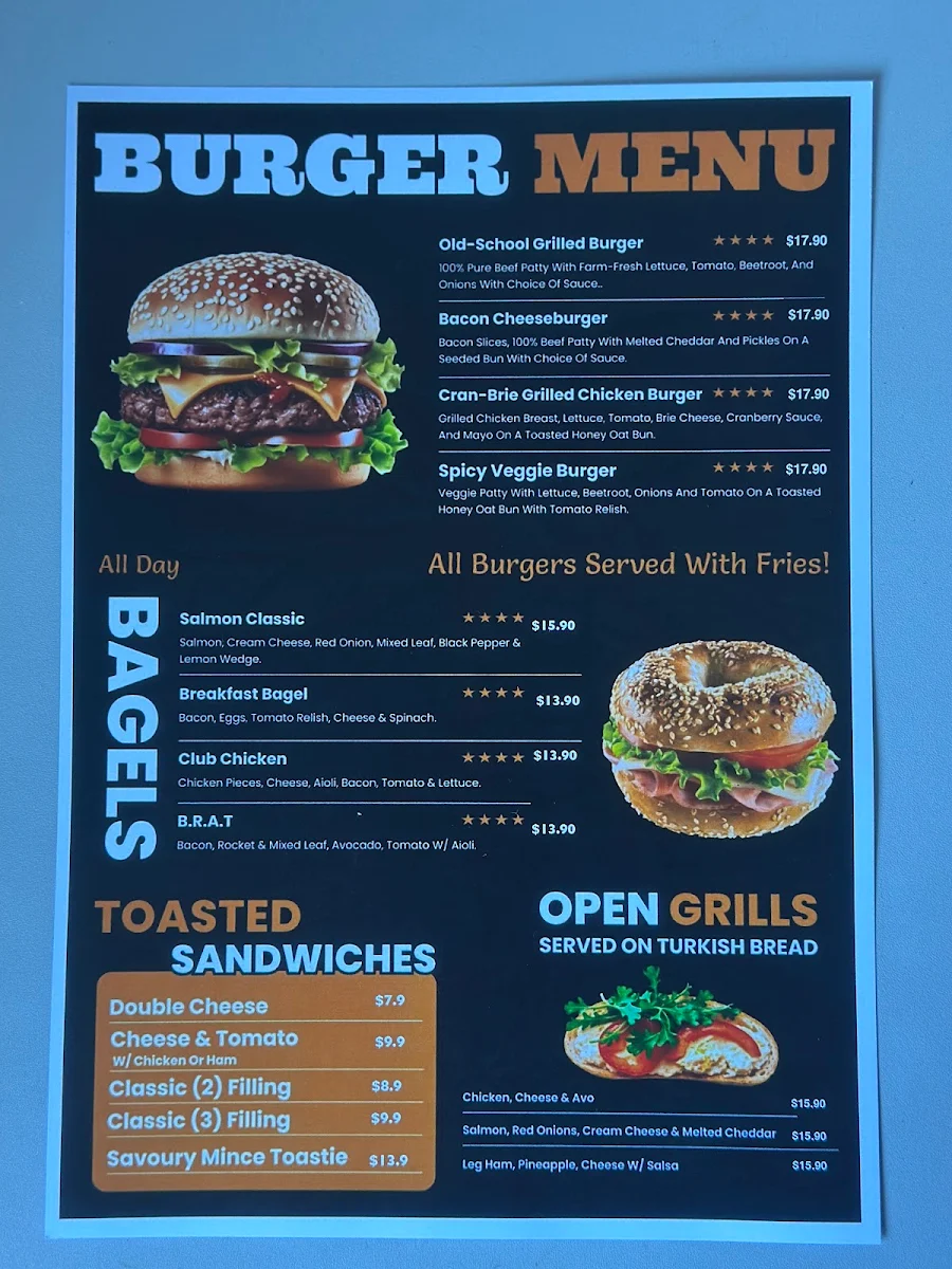 Menu, Buzz cafe
