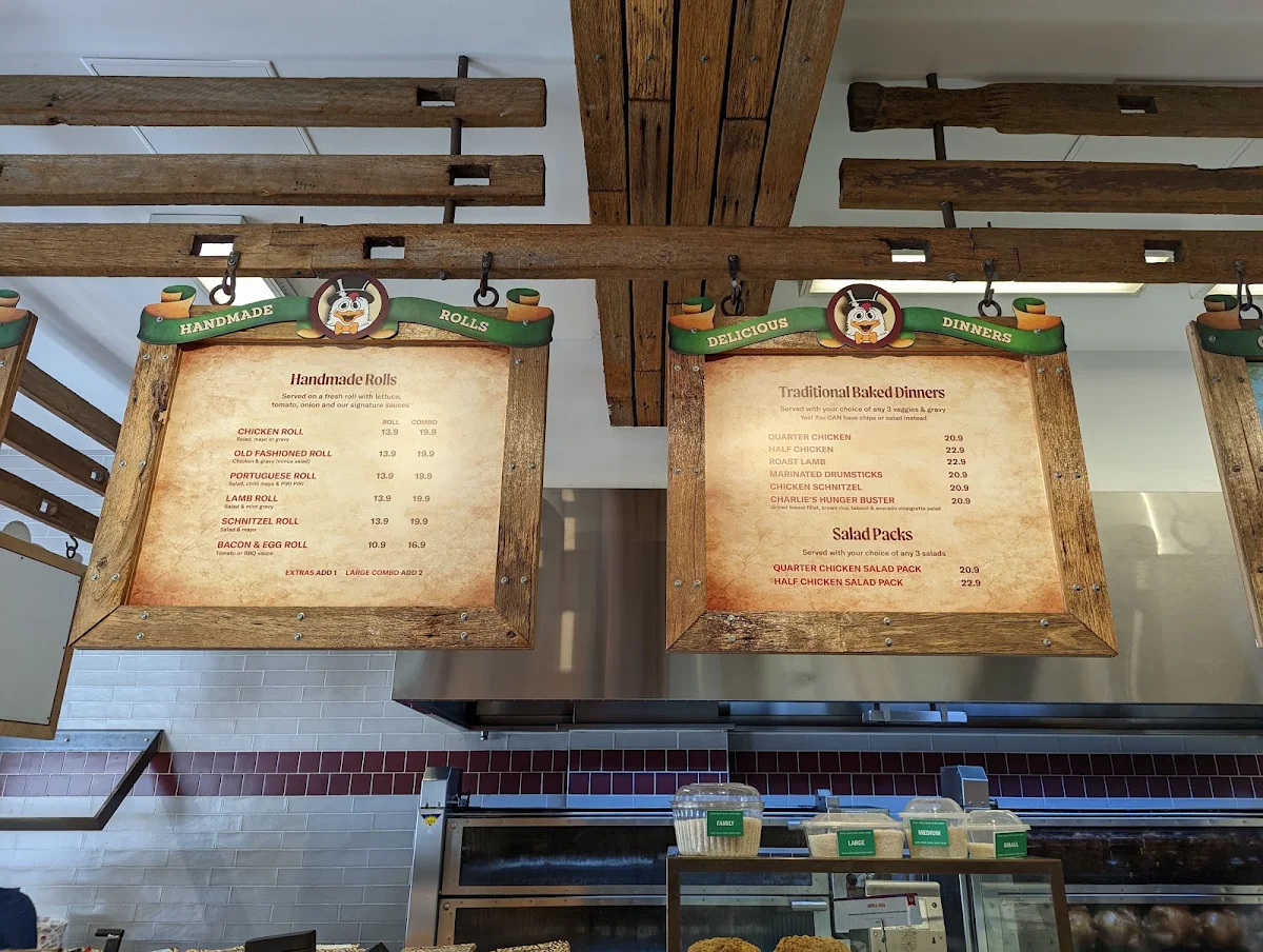 Menu, Chargrill Charlie's St Ives