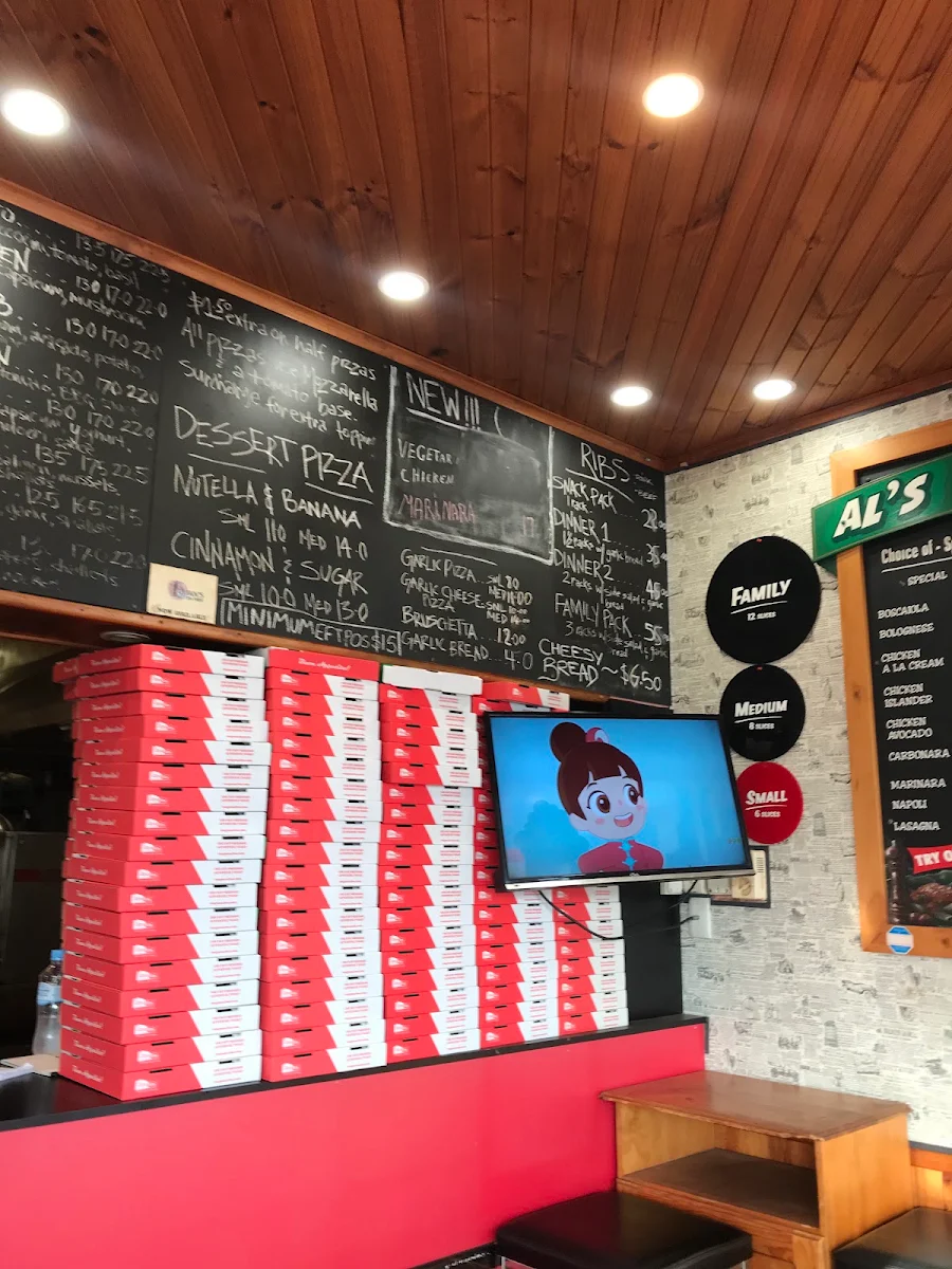 Menu, Al's Pizza Pasta & Ribs