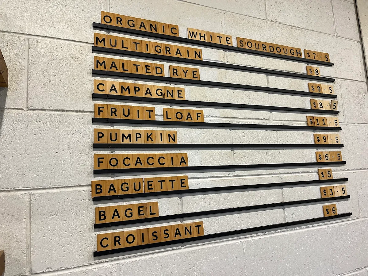 Menu, Blanc Bakery