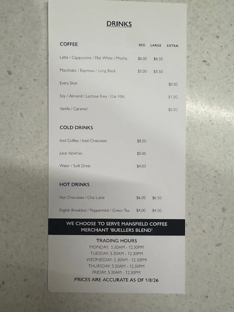 Menu, Brew & Toasties